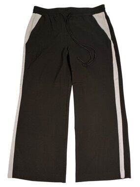 NY&C Wide-Leg Black Pants w/White Side Stripe, XXL